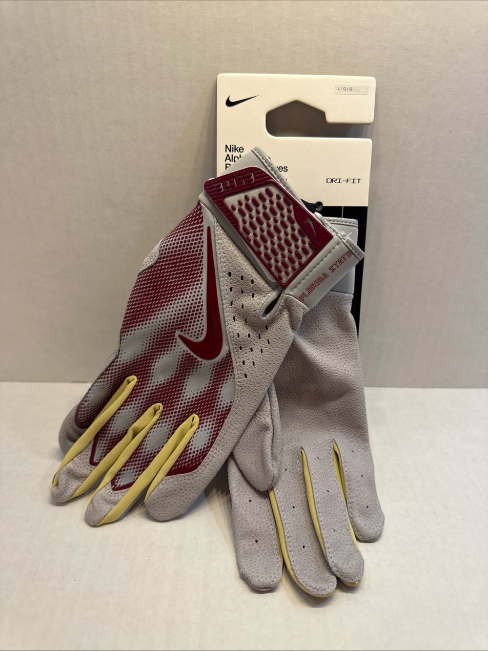Nike Florida State Team Alpha Elite Batting
Gloves Size Large FB4171-016